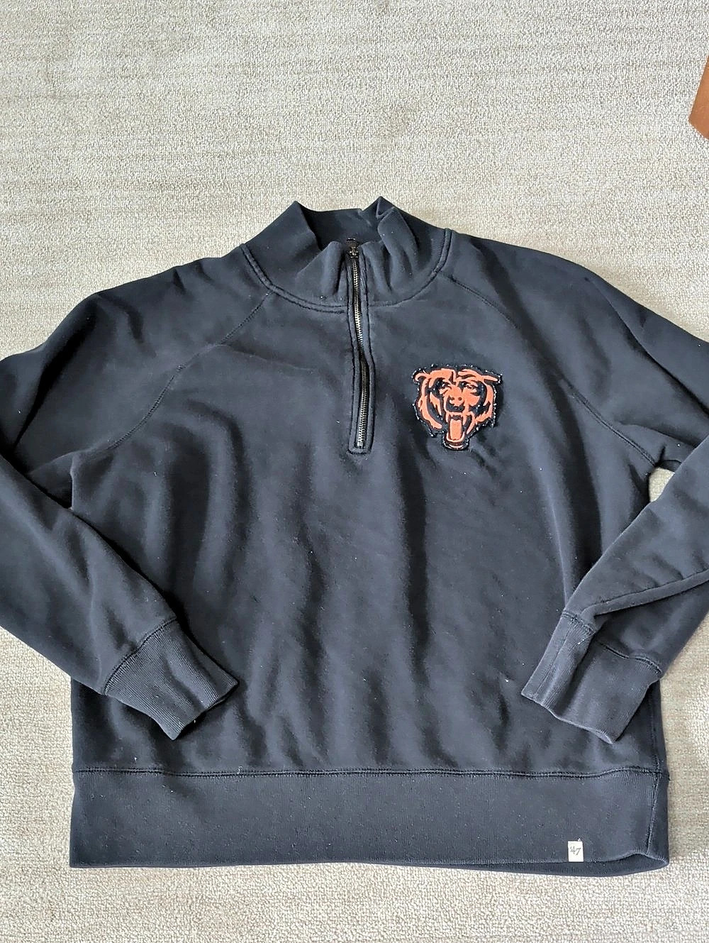 Forty Seven Brand Chicago Bears Quarter-Zip Pullover Size XL